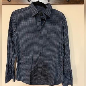 Blue Dotted Button Down Shirt